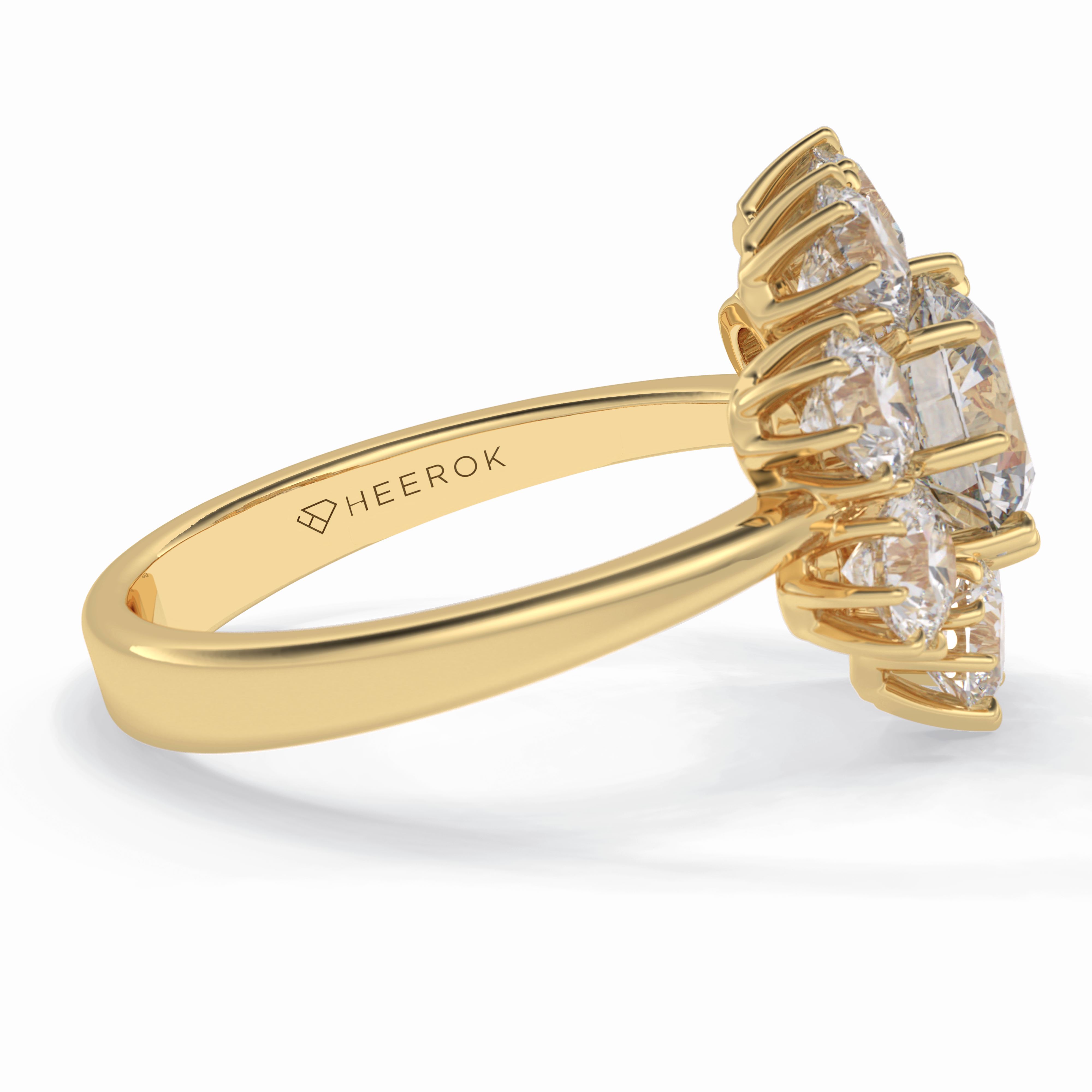 Starfire 1.34 Carat Round VS1 Lab-Grown Halo Engagement Ring in 18K Gold