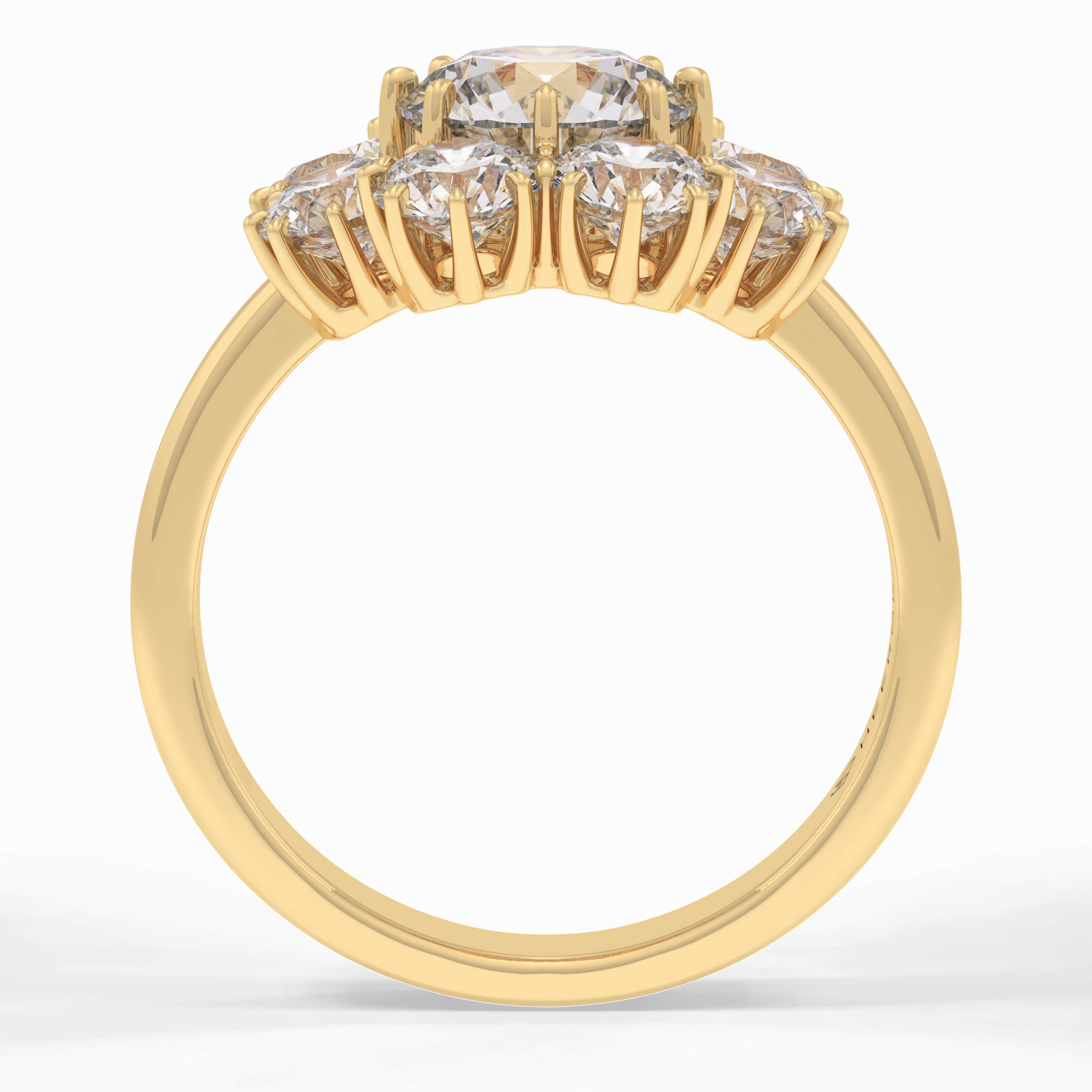 Starfire 1.34 Carat Round VS1 Lab-Grown Halo Engagement Ring in 18K Gold