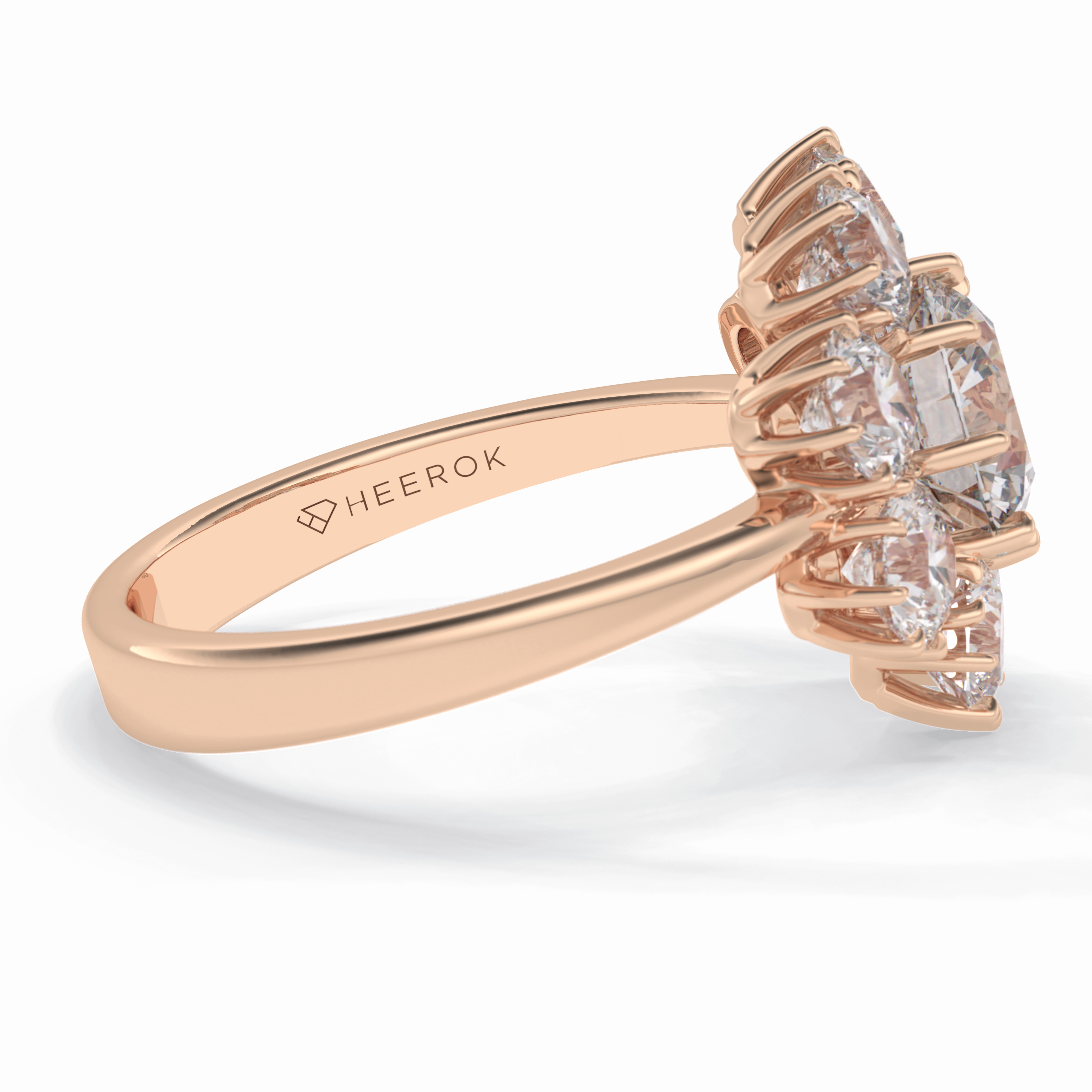 Starfire 1.34 Carat Round VS1 Lab-Grown Halo Engagement Ring in 18K Gold