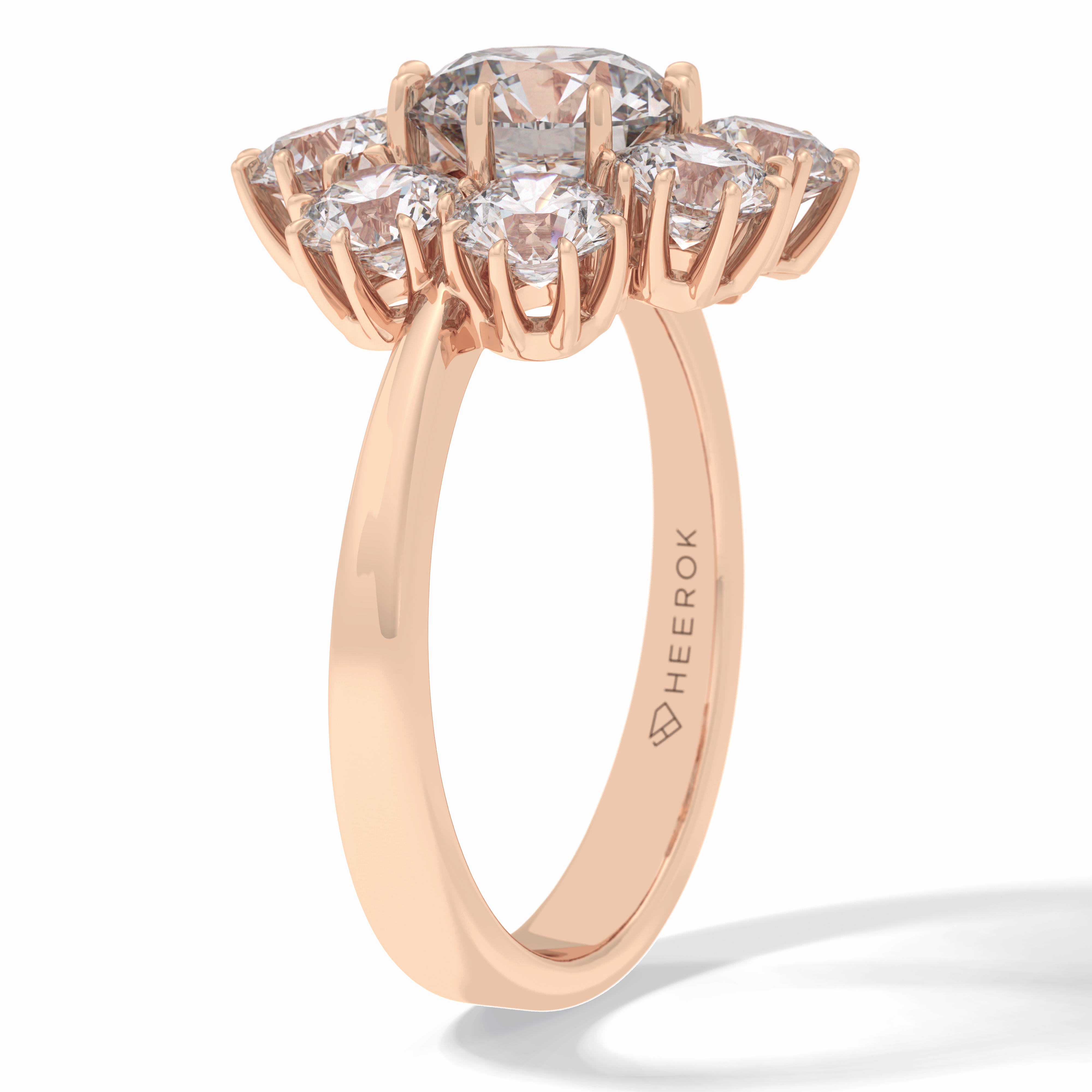 Starfire 1.34 Carat Round VS1 Lab-Grown Halo Engagement Ring in 18K Gold