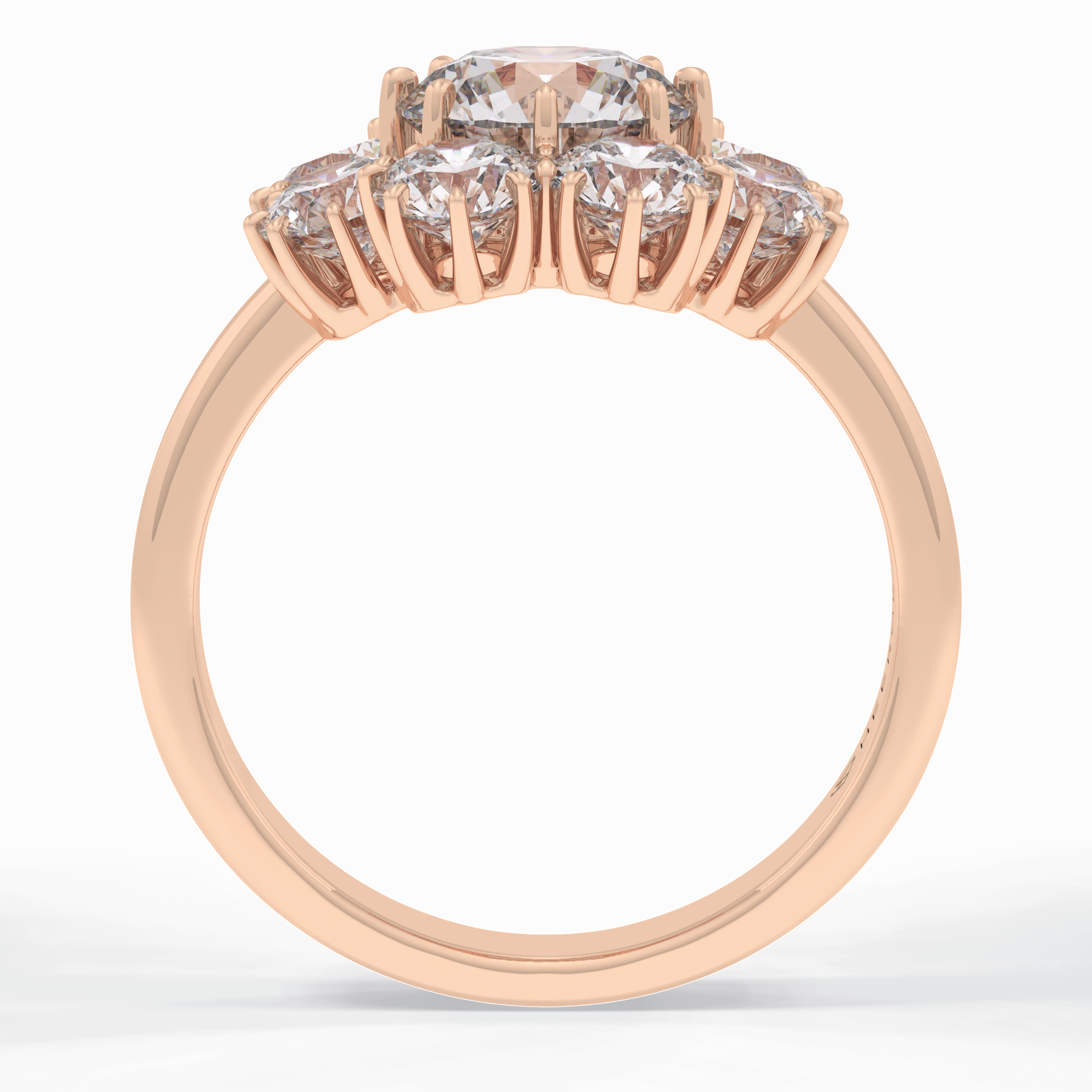 Starfire 1.34 Carat Round VS1 Lab-Grown Halo Engagement Ring in 18K Gold