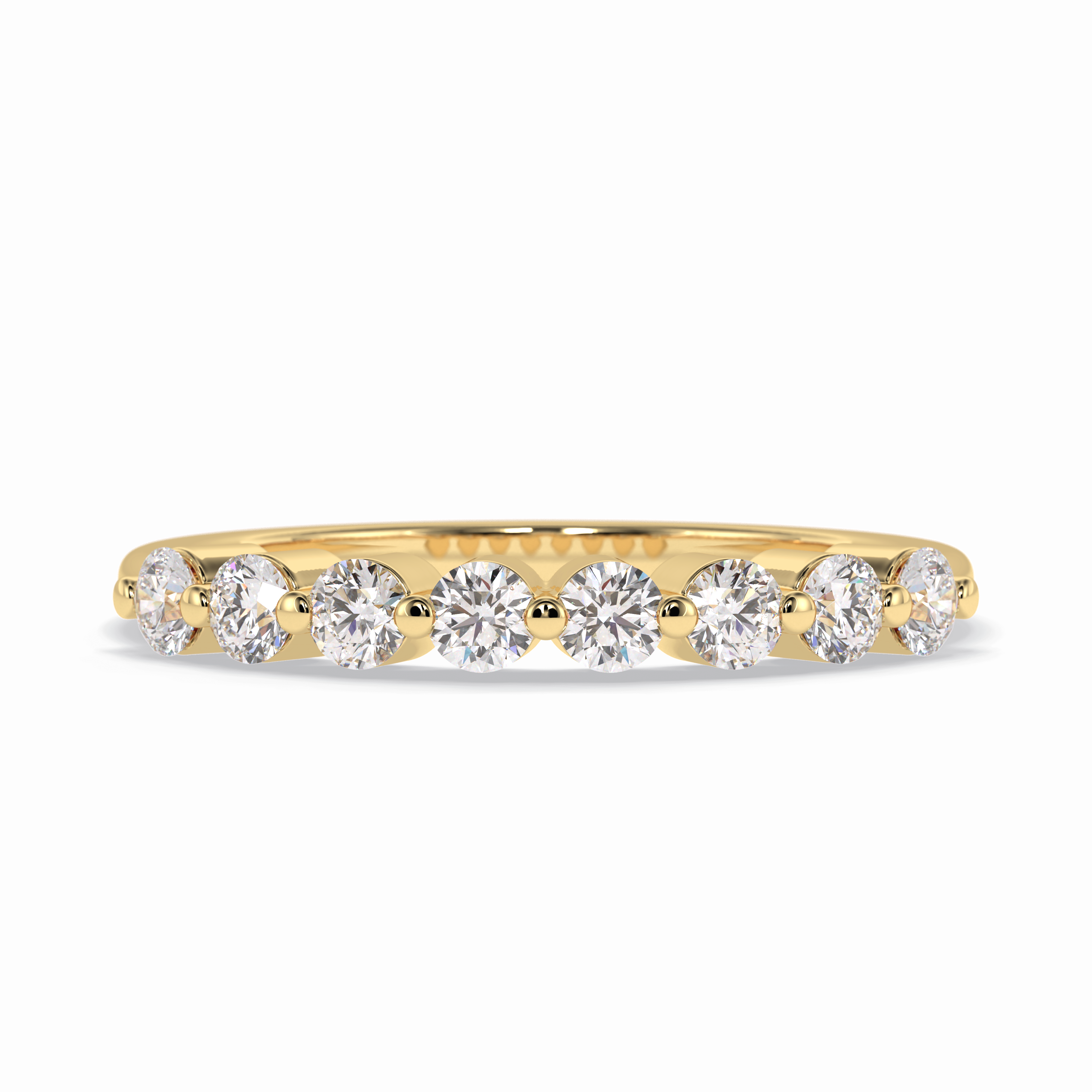 Lumina 0.47 Carat Round VVS1 Full Eternity Lab-Grown Wedding Band in 18K Yellow Gold