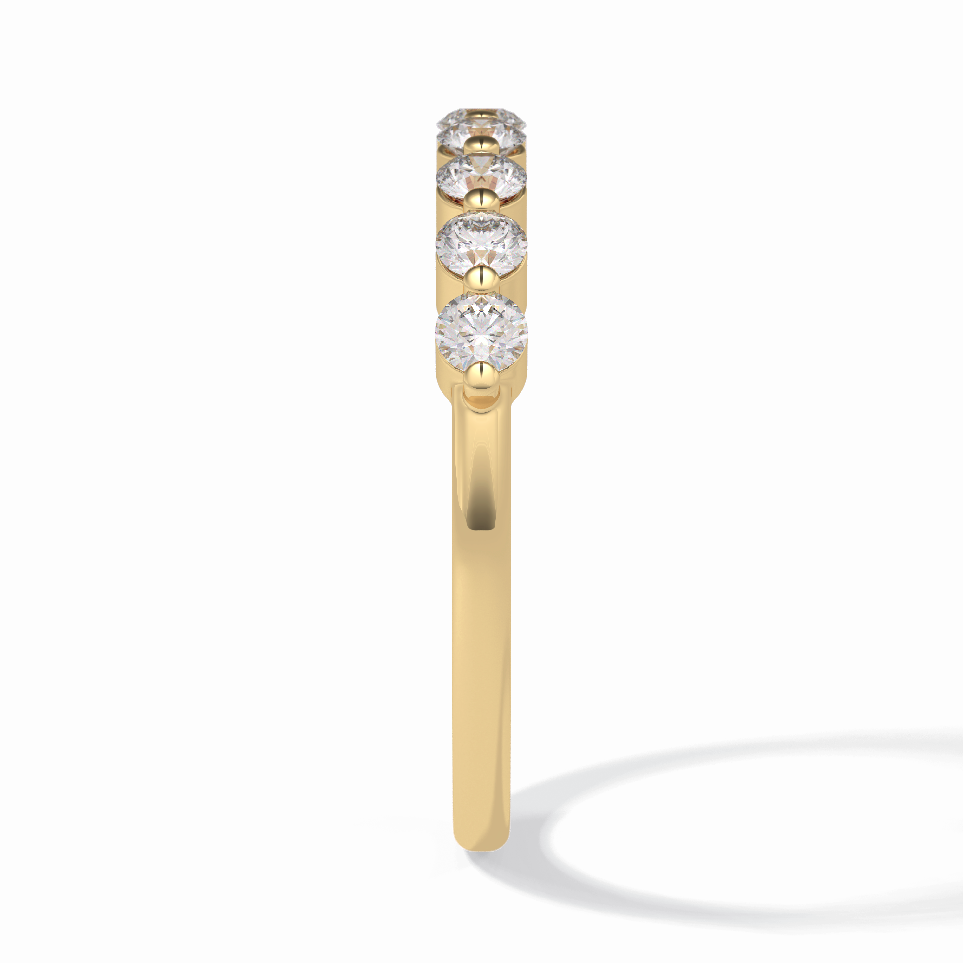 Lumina 0.47 Carat Round VVS1 Full Eternity Lab-Grown Wedding Band in 18K Yellow Gold