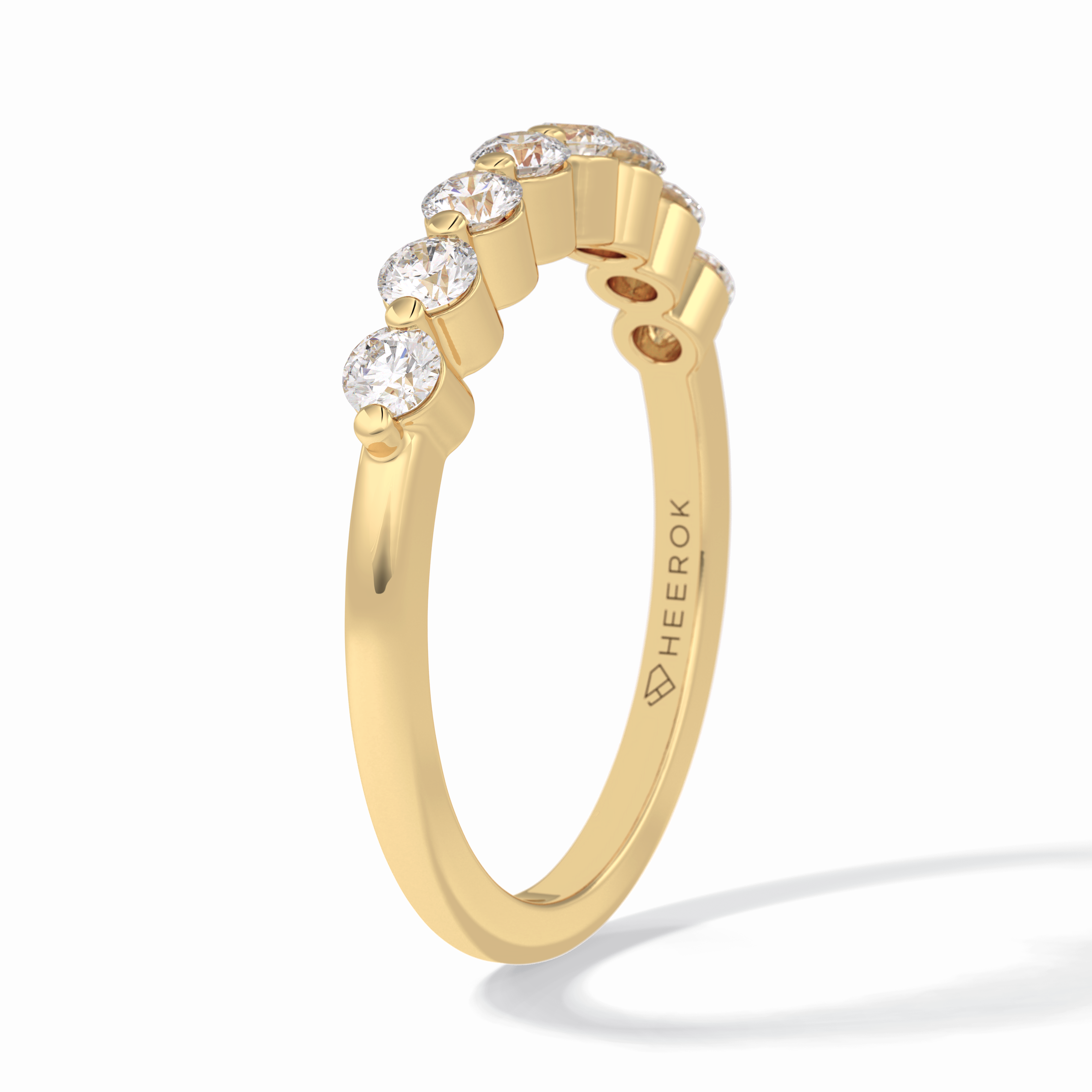 Lumina 0.47 Carat Round VVS1 Full Eternity Lab-Grown Wedding Band in 18K Yellow Gold