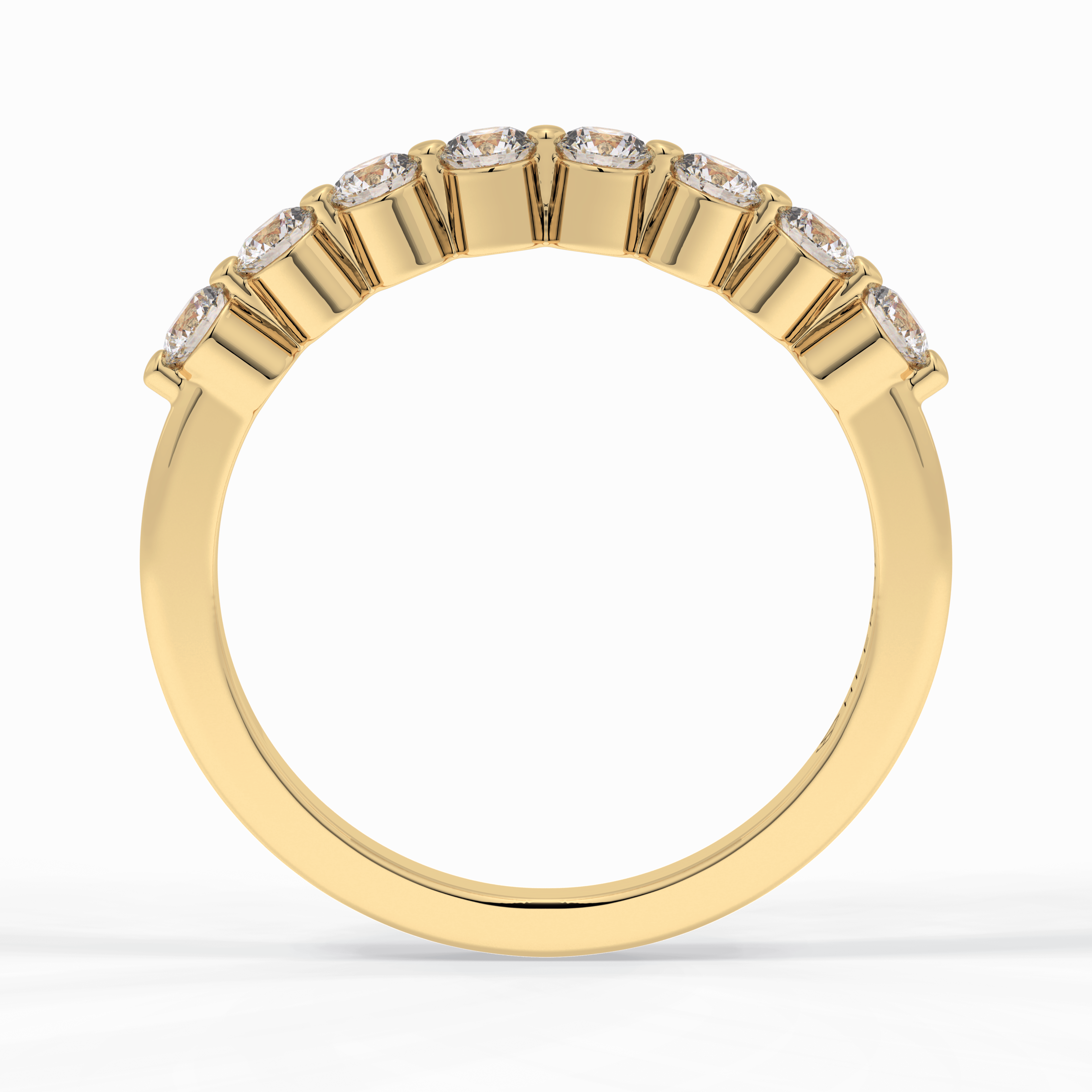 Lumina 0.47 Carat Round VVS1 Full Eternity Lab-Grown Wedding Band in 18K Yellow Gold