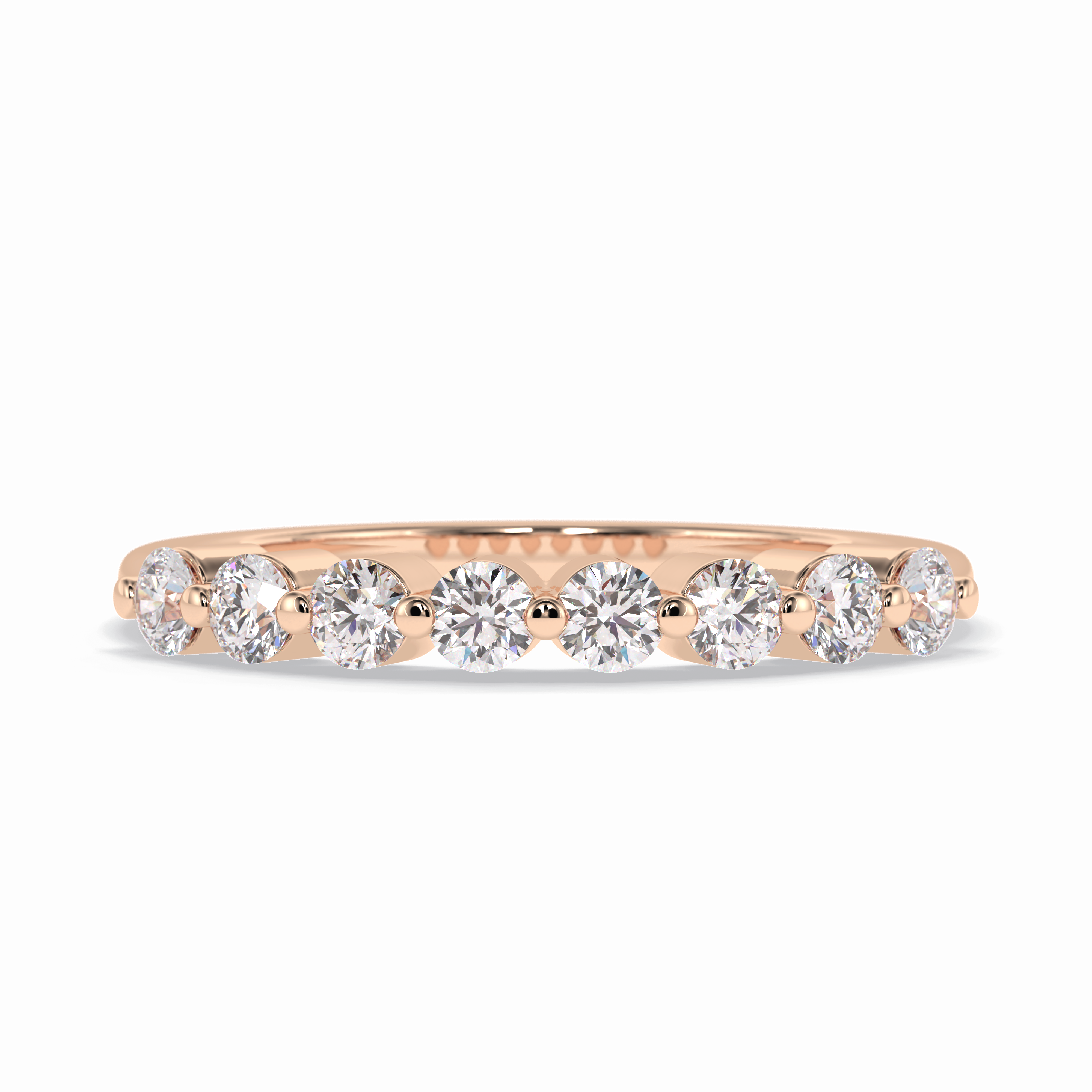 Lumina 0.47 Carat Round VVS1 Full Eternity Lab-Grown Wedding Band in 18K Rose Gold