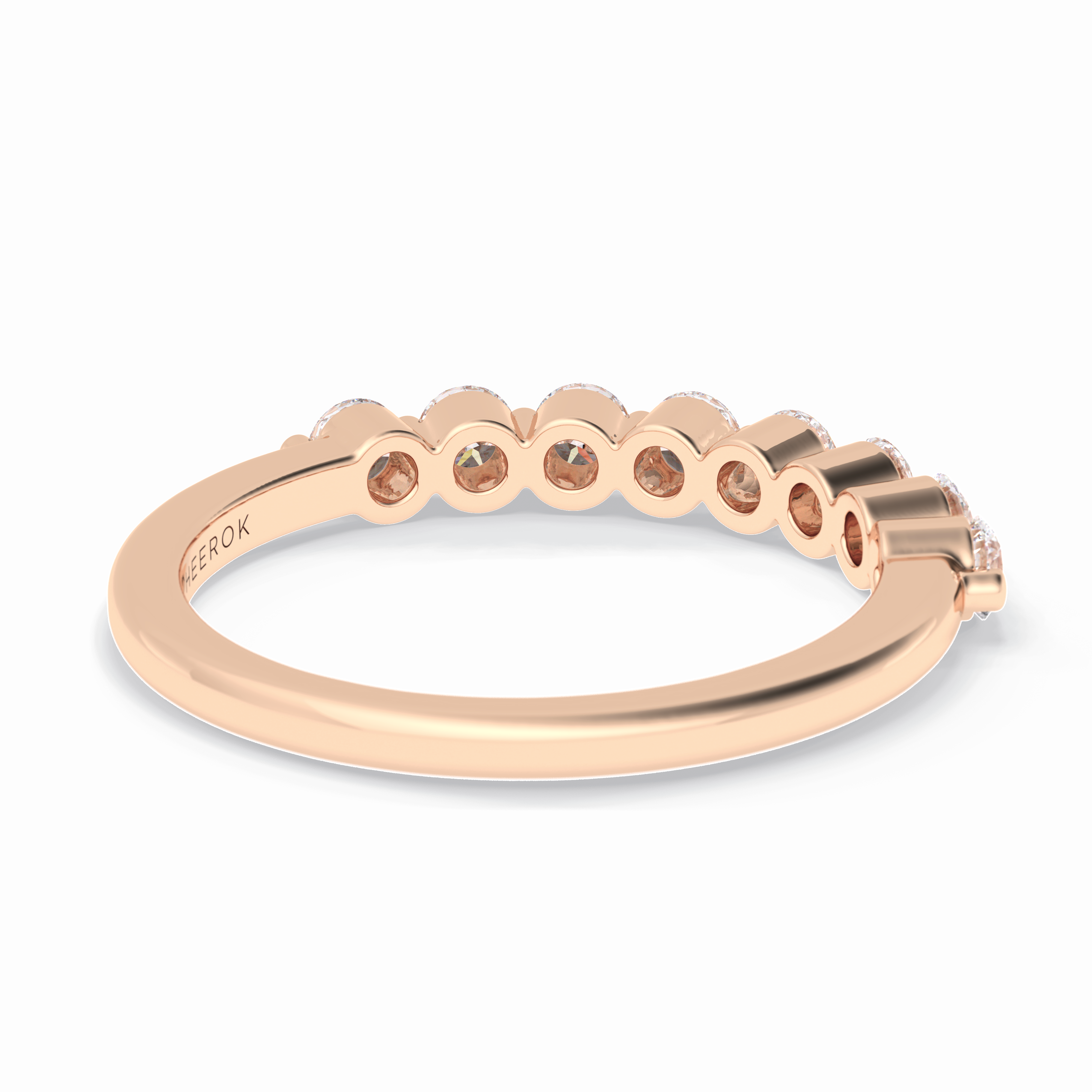 Lumina 0.47 Carat Round VVS1 Full Eternity Lab-Grown Wedding Band in 18K Rose Gold