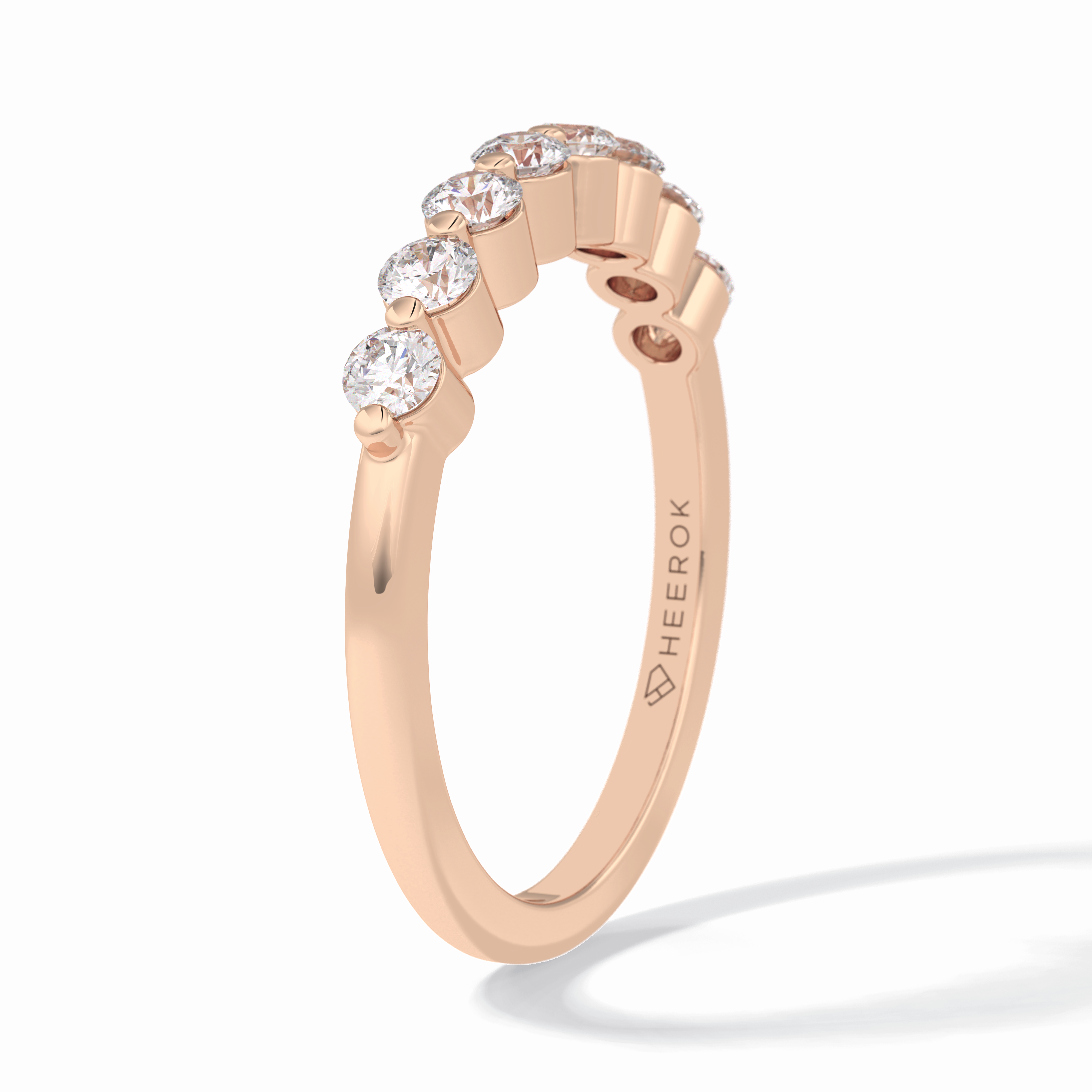 Lumina 0.47 Carat Round VVS1 Full Eternity Lab-Grown Wedding Band in 18K Rose Gold