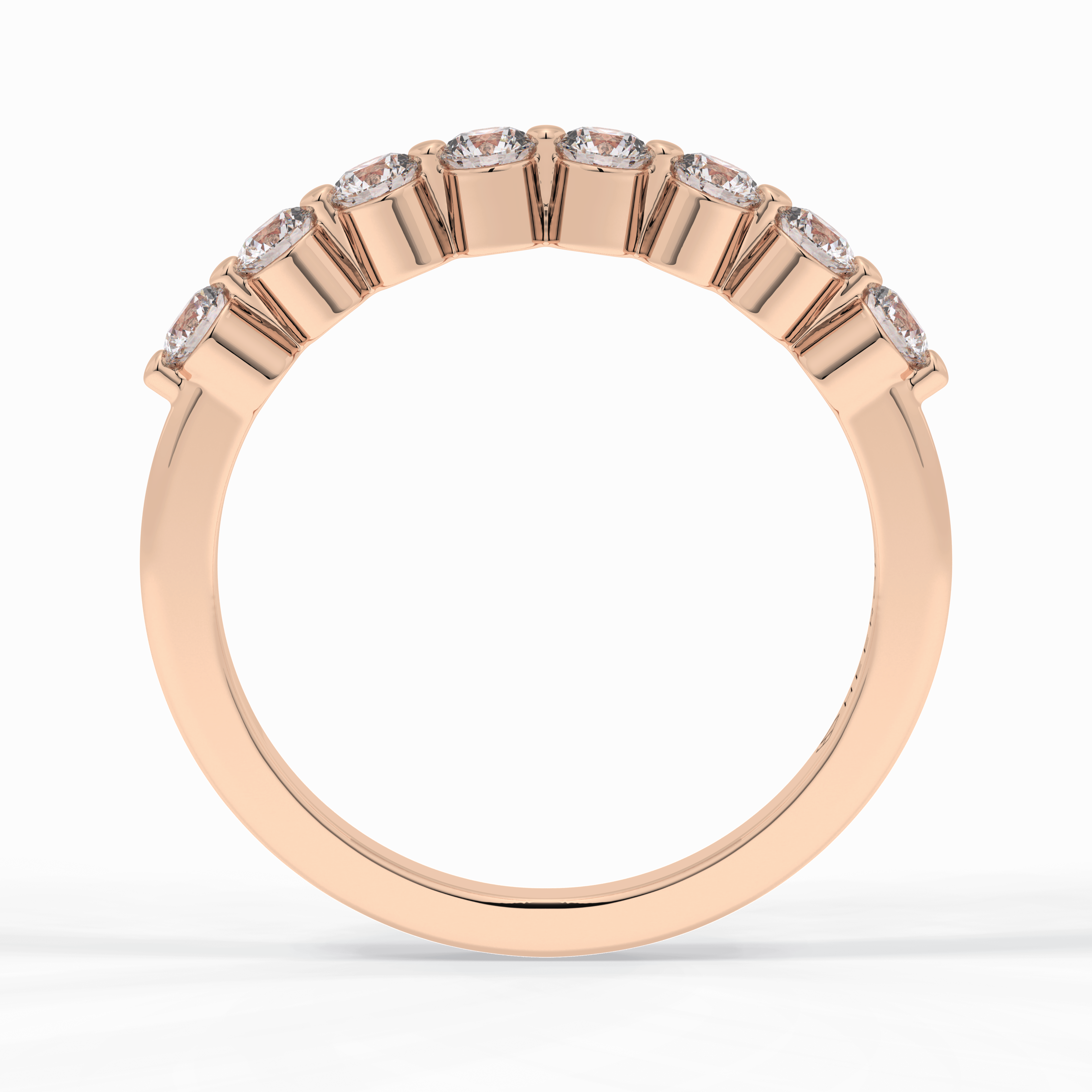 Lumina 0.47 Carat Round VVS1 Full Eternity Lab-Grown Wedding Band in 18K Rose Gold