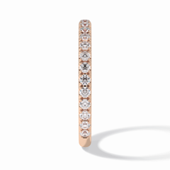 Starlit 0.46 Carat Round VVS1 Half Eternity Lab-Grown Wedding Band in 18K Rose Gold
