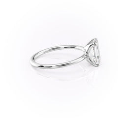 Majestic Empress 2.08 Carat VVS1 Lab‑Grown Emerald Solitaire Engagement Ring in 18K White Gold Right View