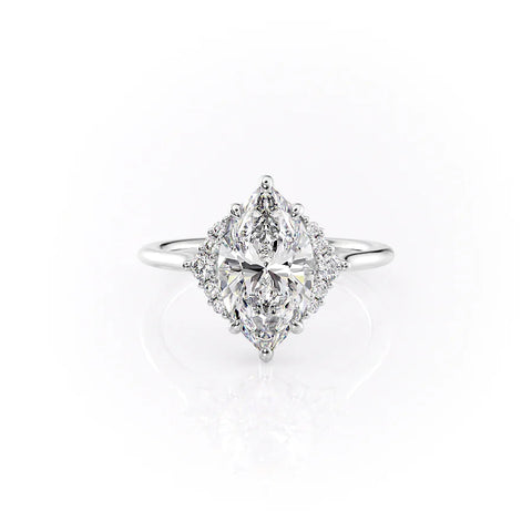 Majestic Marquise 1.10 Carat VVS Lab-Grown Three Stone Engagement Ring in 18K Gold