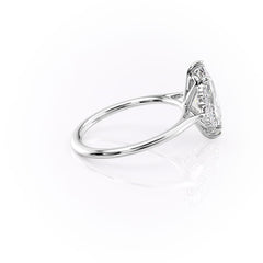 Majestic Marquise 1.10 Carat VVS1 Lab-Grown Three Stone Engagement Ring in 18K White Gold Right View
