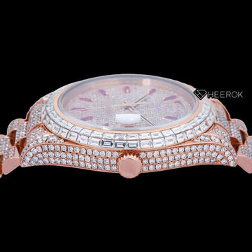 Moissanite Rolex Watch Crown View