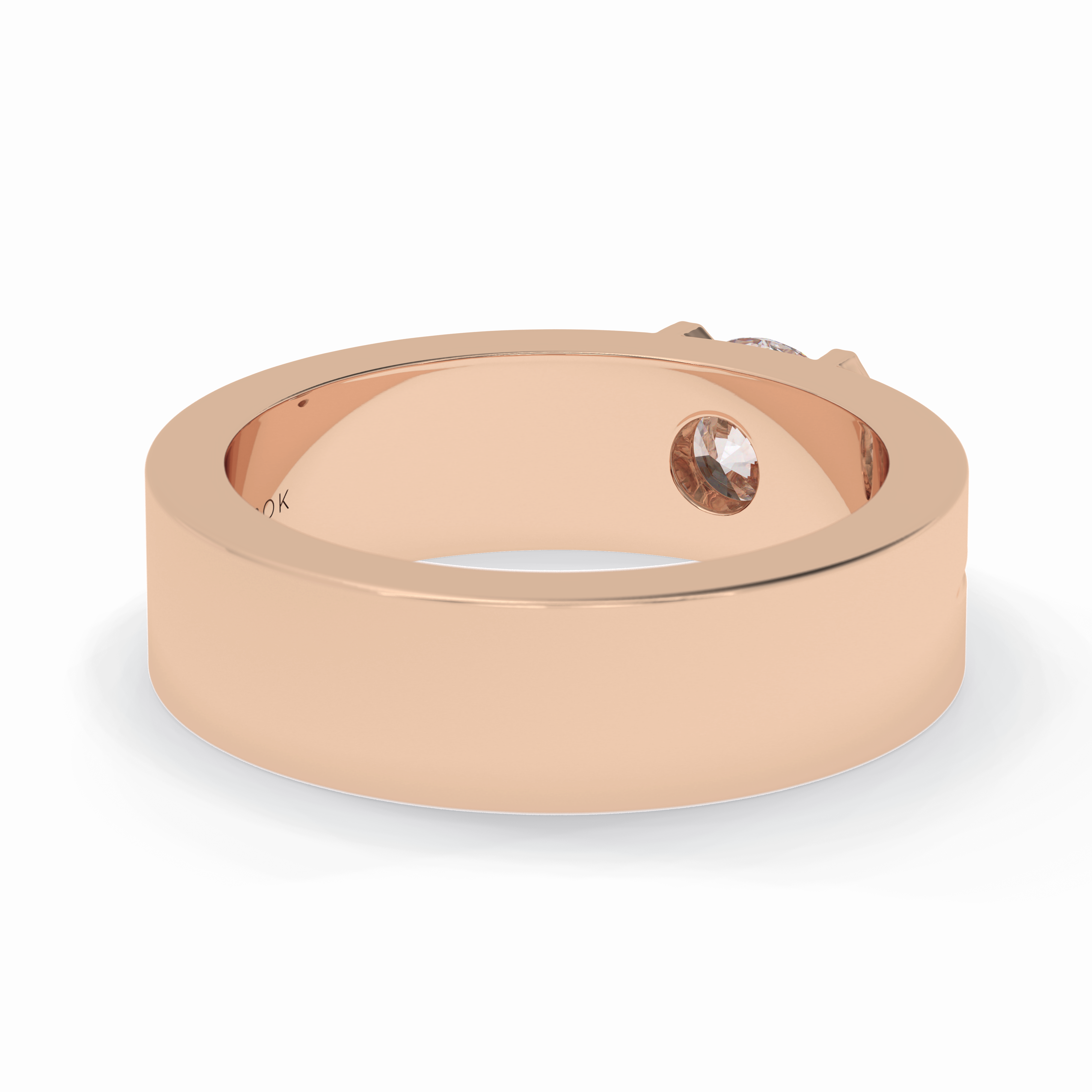 Monarch 0.59 Carat Round VS1 Moissanite Solitaire Engagement Ring in 18K Rose Gold