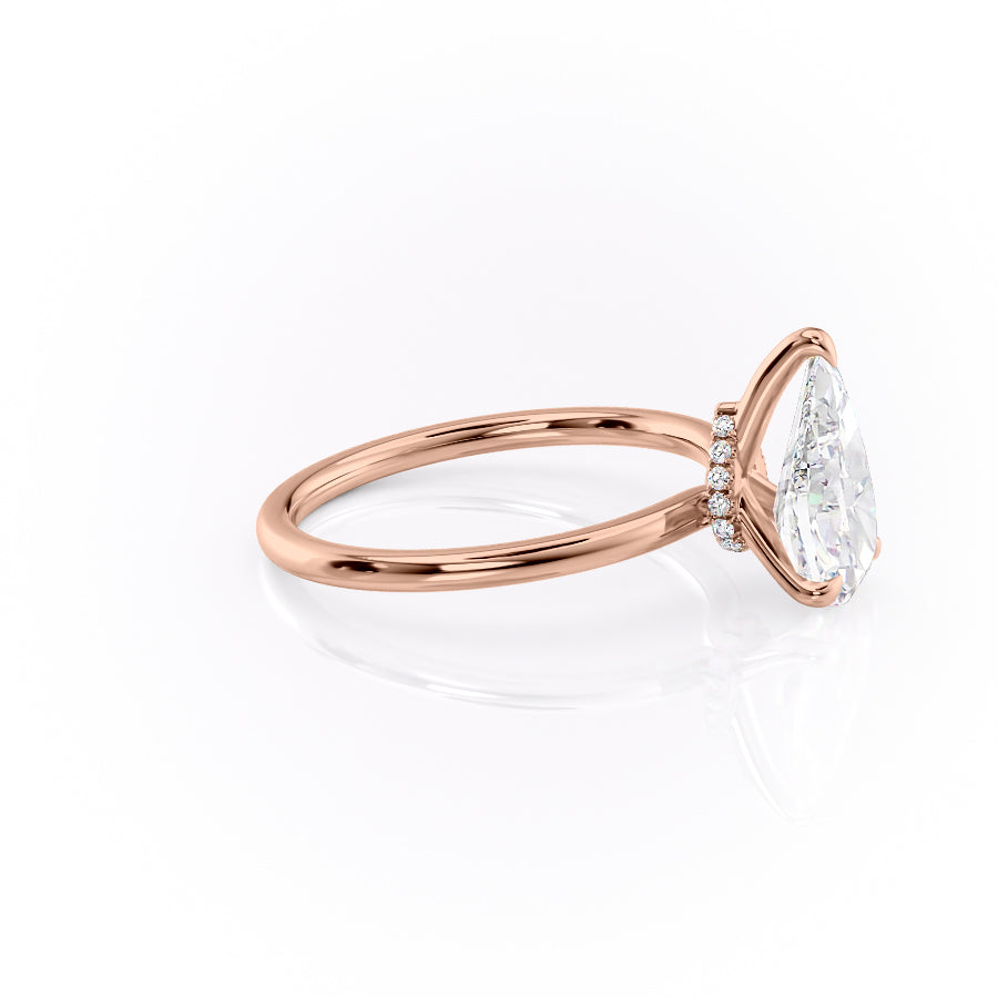 Opal Essence 2.71 Carat VVS1 Lab-Grown Hidden Halo Engagement Ring in 18K Rose Gold Right Side View