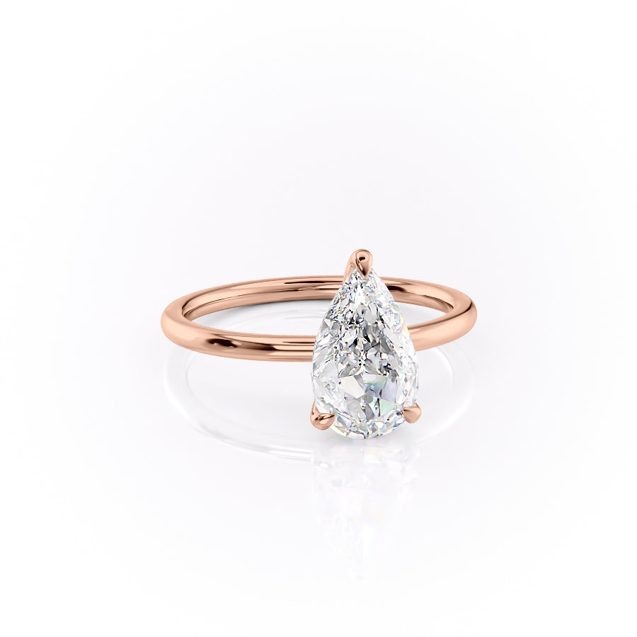 Opal Essence 2.71 Carat VVS1 Lab-Grown Hidden Halo Engagement Ring in 18K Rose Gold Right View