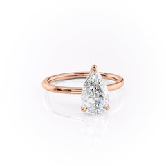 Opal Essence 2.71 Carat VVS1 Lab-Grown Hidden Halo Engagement Ring in 18K Rose Gold Right View