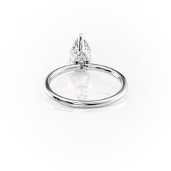 Opal Essence 2.71 Carat VVS1 Lab-Grown Hidden Halo Engagement Ring in 18K White Gold Back View