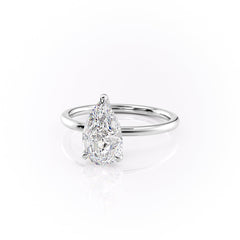Opal Essence 2.71 Carat VVS1 Lab-Grown Hidden Halo Engagement Ring in 18K White Gold Left View