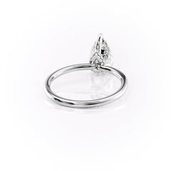 Opal Essence 2.71 Carat VVS1 Lab-Grown Hidden Halo Engagement Ring in 18K White Gold Right Side Cross View