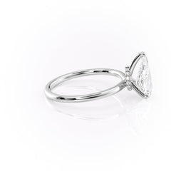 Opal Essence 2.71 Carat VVS1 Lab-Grown Hidden Halo Engagement Ring in 18K White Gold Right Side View