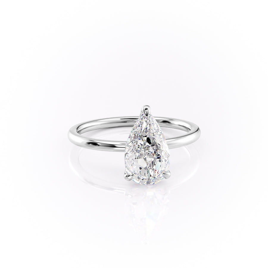 Opal Essence 2.71 Carat VVS1 Lab-Grown Hidden Halo Engagement Ring in 18K White Gold Right View