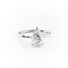 Opal Essence 2.71 Carat VVS1 Lab-Grown Hidden Halo Engagement Ring in 18K White Gold Right View