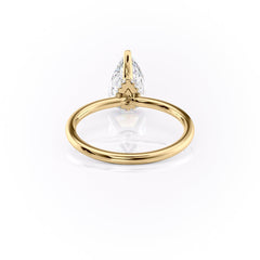 Opal Essence 2.71 Carat VVS1 Lab-Grown Hidden Halo Engagement Ring in 18K Yellow Gold Back View