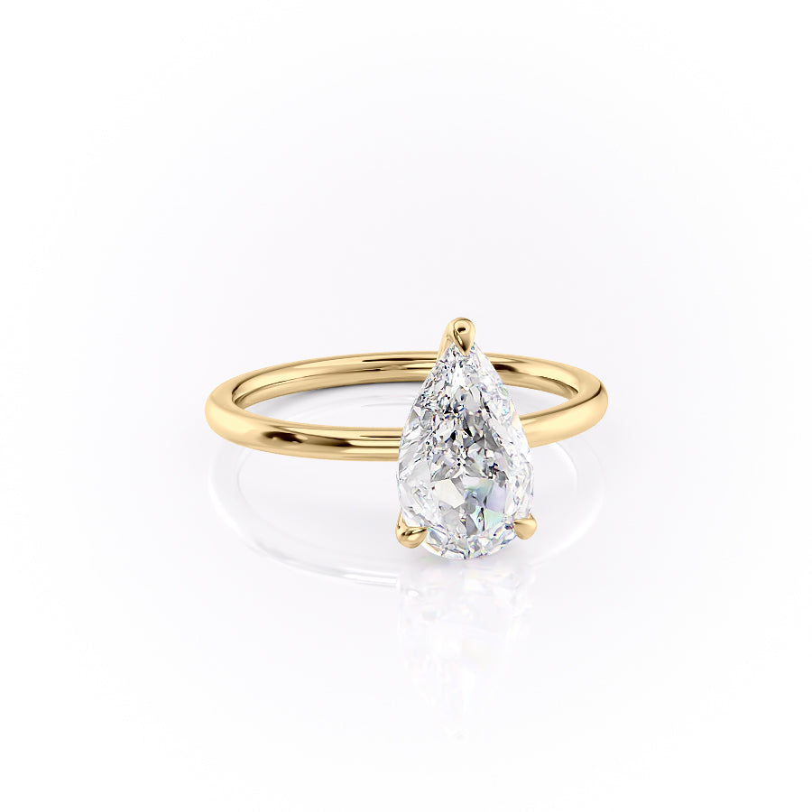 Opal Essence 2.71 Carat VVS1 Lab-Grown Hidden Halo Engagement Ring in 18K Yellow Gold Right View