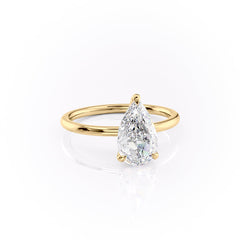 Opal Essence 2.71 Carat VVS1 Lab-Grown Hidden Halo Engagement Ring in 18K Yellow Gold Right View