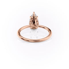 Opal Grace 1.85 Carat VVS1 Lab-Grown Hidden Halo Engagement Ring in 18K Rose Gold Back View