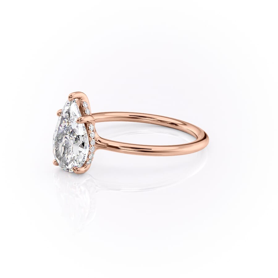 Opal Grace 1.85 Carat VVS1 Lab-Grown Hidden Halo Engagement Ring in 18K Rose Gold Left Side View
