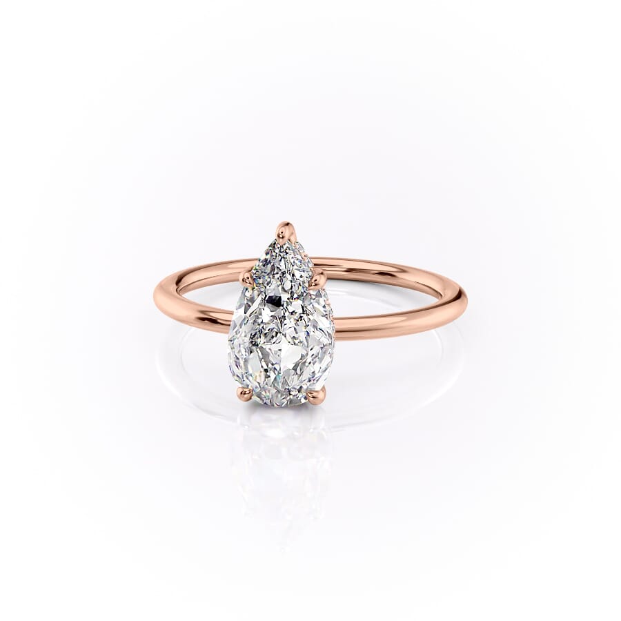 Opal Grace 1.85 Carat VVS1 Lab-Grown Hidden Halo Engagement Ring in 18K Rose Gold Left View