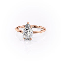 Opal Grace 1.85 Carat VVS1 Lab-Grown Hidden Halo Engagement Ring in 18K Rose Gold Left View
