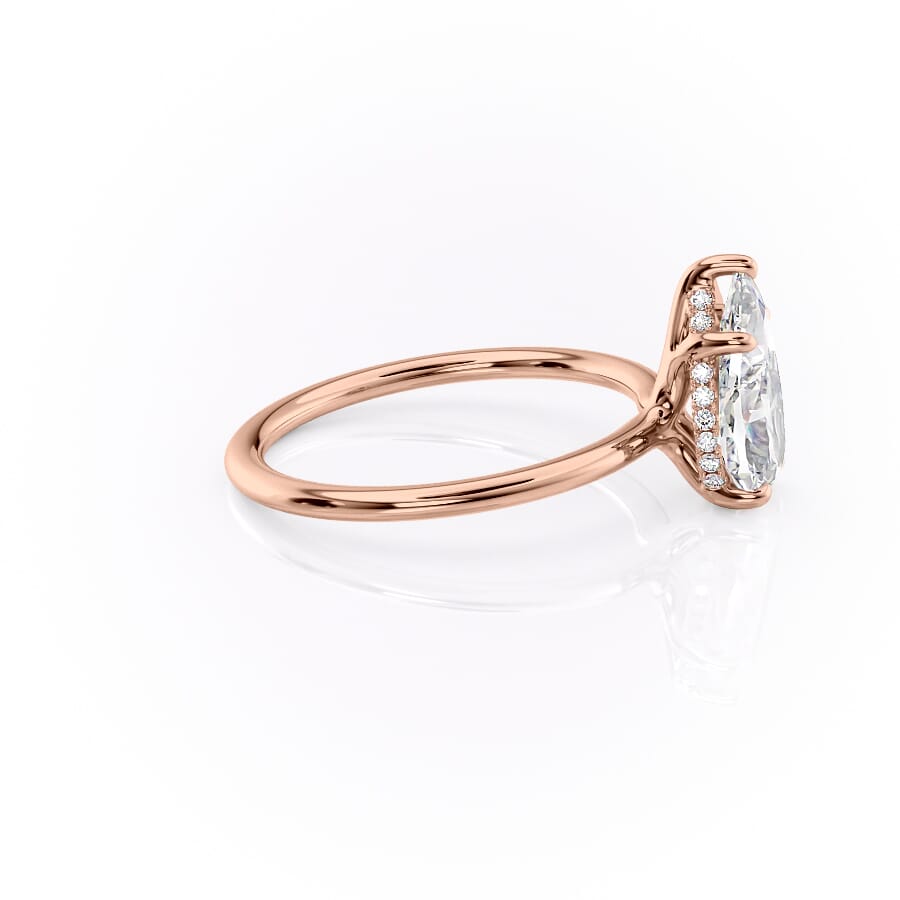 Opal Grace 1.85 Carat VVS1 Lab-Grown Hidden Halo Engagement Ring in 18K Rose Gold Right Side View