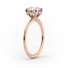Opal Grace 1.85 Carat VVS1 Lab-Grown Hidden Halo Engagement Ring in 18K Rose Gold Standing View