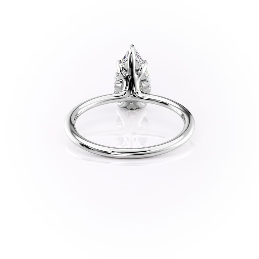 Opal Grace 1.85 Carat VVS1 Lab-Grown Hidden Halo Engagement Ring in 18K White Gold Back View