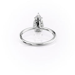 Opal Grace 1.85 Carat VVS1 Lab-Grown Hidden Halo Engagement Ring in 18K White Gold Back View
