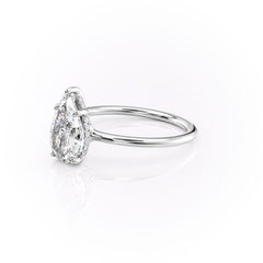Opal Grace 1.85 Carat VVS1 Lab-Grown Hidden Halo Engagement Ring in 18K White Gold Left Side View