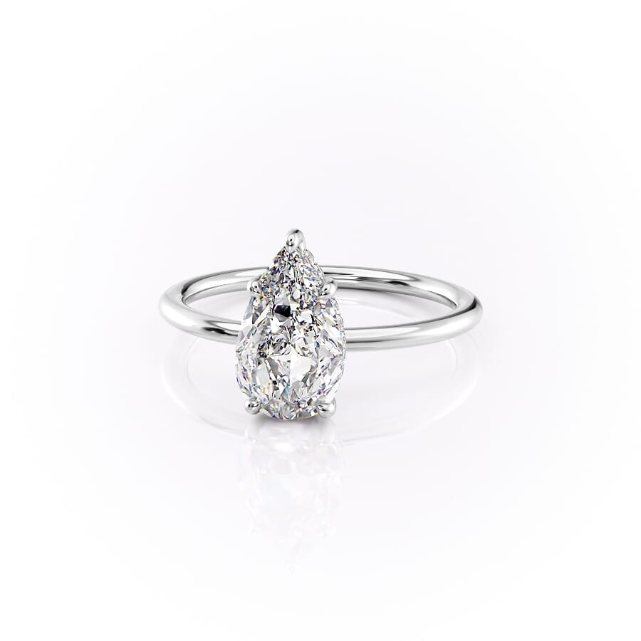 Opal Grace 1.85 Carat VVS1 Lab-Grown Hidden Halo Engagement Ring in 18K White Gold Left View