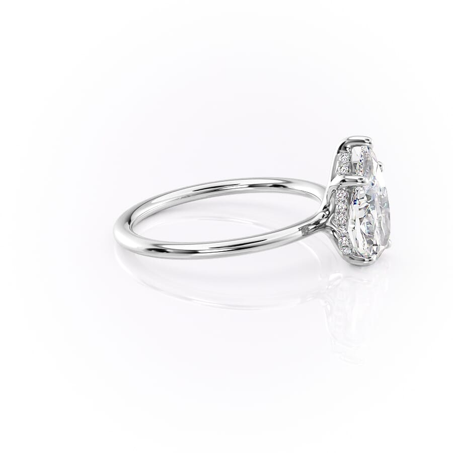 Opal Grace 1.85 Carat VVS1 Lab-Grown Hidden Halo Engagement Ring in 18K White Gold Right Side View