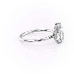 Opal Grace 1.85 Carat VVS1 Lab-Grown Hidden Halo Engagement Ring in 18K White Gold Right Side View