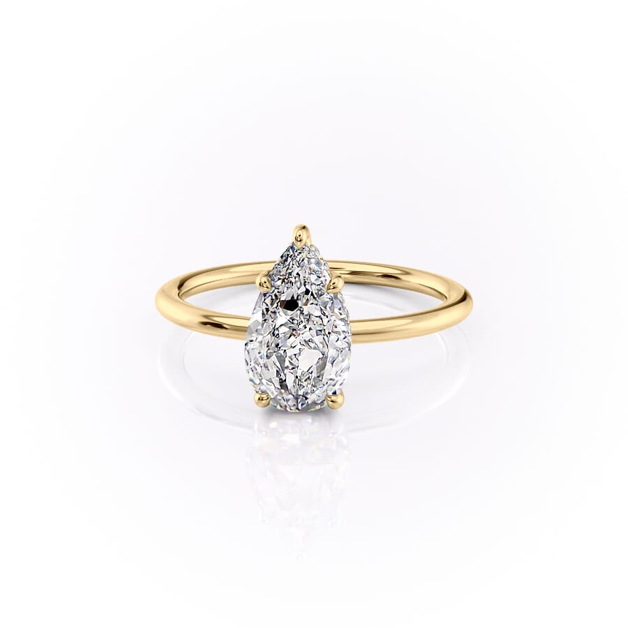 Opal Grace 1.85 Carat VVS1 Lab-Grown Hidden Halo Engagement Ring in 18K Yellow Gold Left View