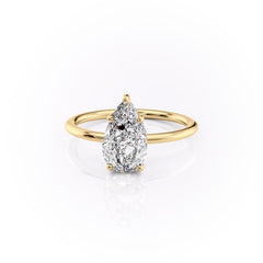 Opal Grace 1.85 Carat VVS1 Lab-Grown Hidden Halo Engagement Ring in 18K Yellow Gold Left View