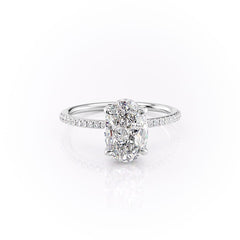 Opal Radiance 1.72 Carat VVS1 Lab-Grown Hidden Halo Pave Engagement Ring in 18K White Gold Right View