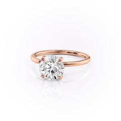 Opulent Glow 3 Carat VVS1 Lab-Grown Hidden Halo Engagement Ring in 18K Rose Gold Left View