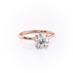 Opulent Glow 3 Carat VVS1 Lab-Grown Hidden Halo Engagement Ring in 18K Rose Gold Right View