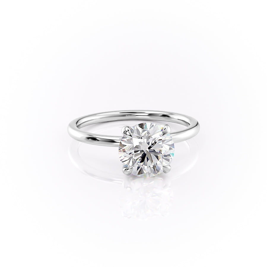 Opulent Glow 3 Carat VVS1 Lab-Grown Hidden Halo Engagement Ring in 18K White Gold Right View