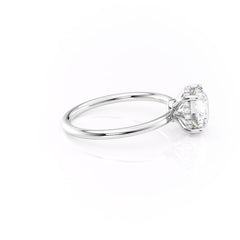 Polaris Glow 1.14 Carat VVS Lab-Grown Round Hidden Halo Engagement Ring in 18K White Gold Right View 